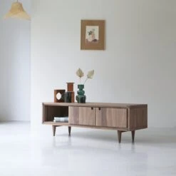 Jonàk - Meuble TV En Noyer Massif 140 Cm -Magasin De Meubles 1200 1200 meuble tv en noyer massif jonak 140 cm 3