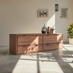 Senson - Meuble TV En Noyer Massif 180 Cm 11 Senson - Meuble TV En Noyer Massif 180 Cm -Magasin De Meubles 1200 1200 meuble tv en noyer massif senson 180 cm 3