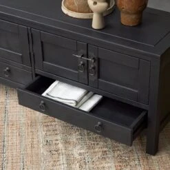 Thaki Black - Meuble TV En Pin Massif 140 Cm 15 Thaki Black - Meuble TV En Pin Massif 140 Cm -Magasin De Meubles 1200 1200 meuble tv en pin thaki black 140 cm 5