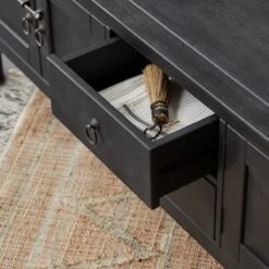 Thaki Black - Meuble TV En Pin Massif 170 Cm -Magasin De Meubles 1200 1200 meuble tv en pin thaki black 170 cm 2