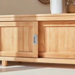 Coffee Tek - Meuble TV En Teck Massif 180 Cm -Magasin De Meubles 1200 1200 meuble tv en teck massif coffee tek 180 cm 4