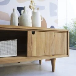 Jonàk - Meuble TV En Teck Massif 140 Cm -Magasin De Meubles 1200 1200 meuble tv en teck massif jonak 140 cm 7