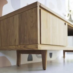 Jonàk - Meuble TV En Teck Massif 140 Cm -Magasin De Meubles 1200 1200 meuble tv en teck massif jonak 140 cm 8