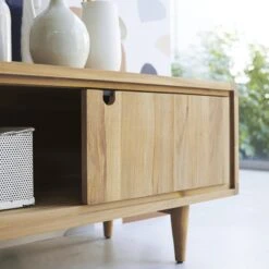 Jonàk - Meuble TV En Teck Massif 140 Cm -Magasin De Meubles 1200 1200 meuble tv en teck massif jonak 140 cm 9