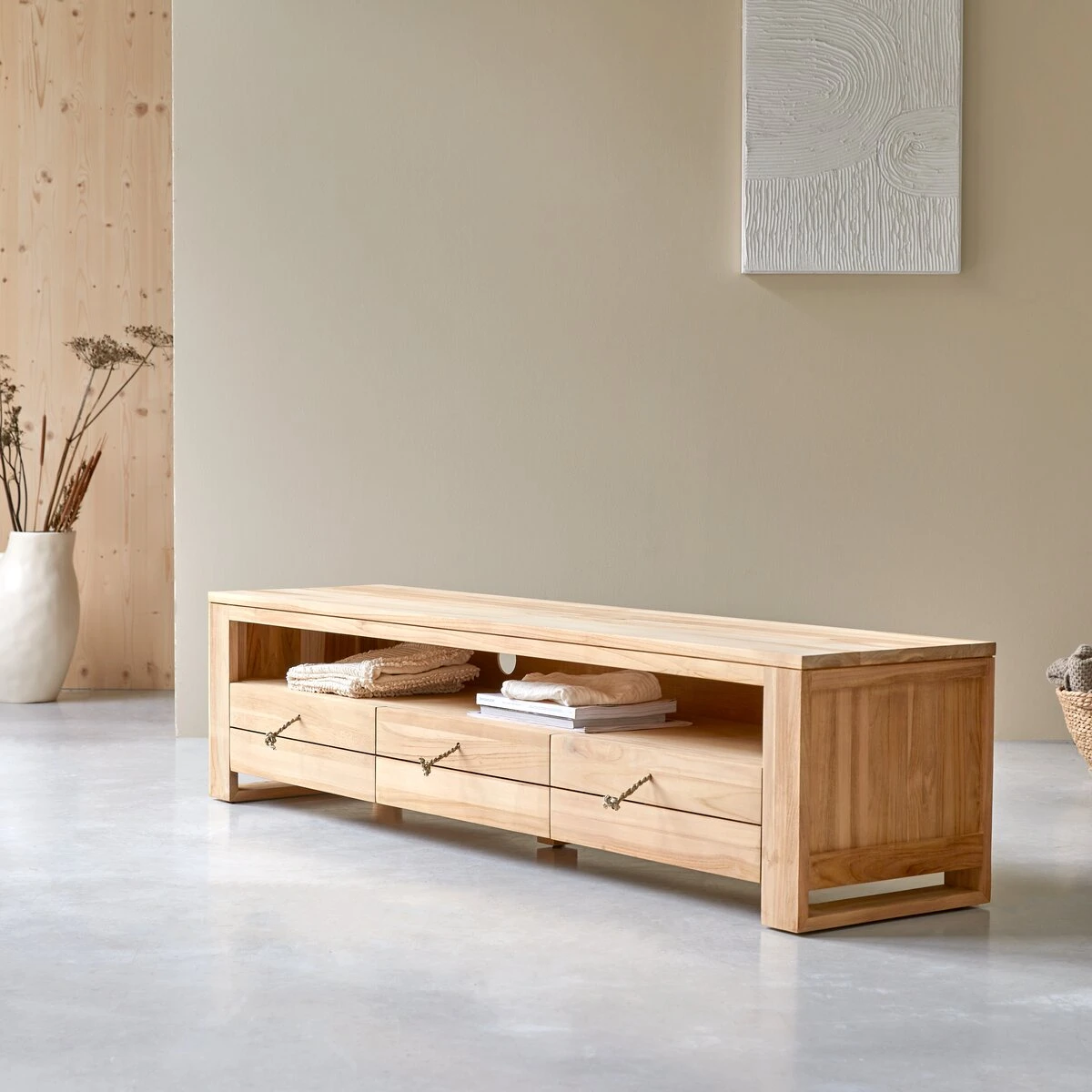 Minimalys - Meuble TV En Teck Massif 170 Cm 6 Minimalys - Meuble TV En Teck Massif 170 Cm – Image 4