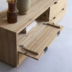 Senson - Meuble TV En Teck Massif 180 Cm -Magasin De Meubles 1200 1200 meuble tv en teck massif senson 180 cm 5