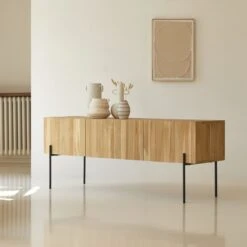 Honorine - Meuble TV Haut En Teck Massif 170 Cm -Magasin De Meubles 1200 1200 meuble tv haut en teck massif honorine 170 cm 3