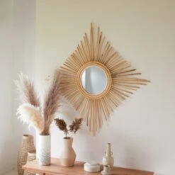 Isidore - Miroir En Rotin Naturel 80 Cm -Magasin De Meubles 1200 1200 miroir en rotin isidore naturel 80 cm 3