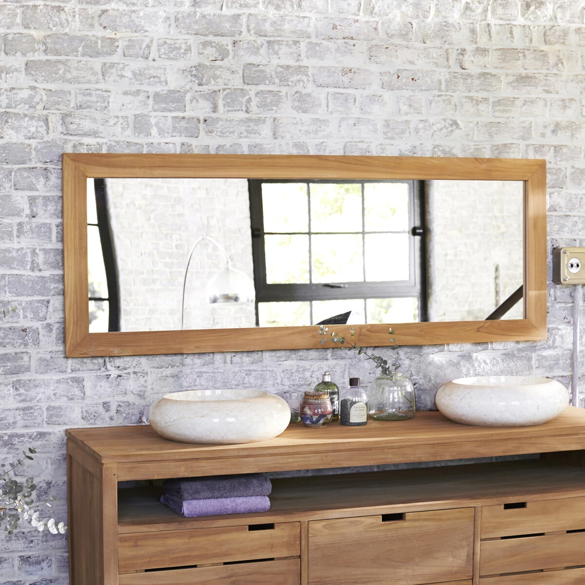 Tona - Miroir Psyché En Teck Massif 160x60 Cm 7 Tona - Miroir Psyché En Teck Massif 160x60 Cm – Image 5