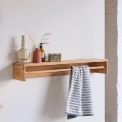 Ugo - Porte Serviette Mural En Teck Massif 100 Cm -Magasin De Meubles 1200 1200 porte serviette mural en teck massif ugo 100 cm 3
