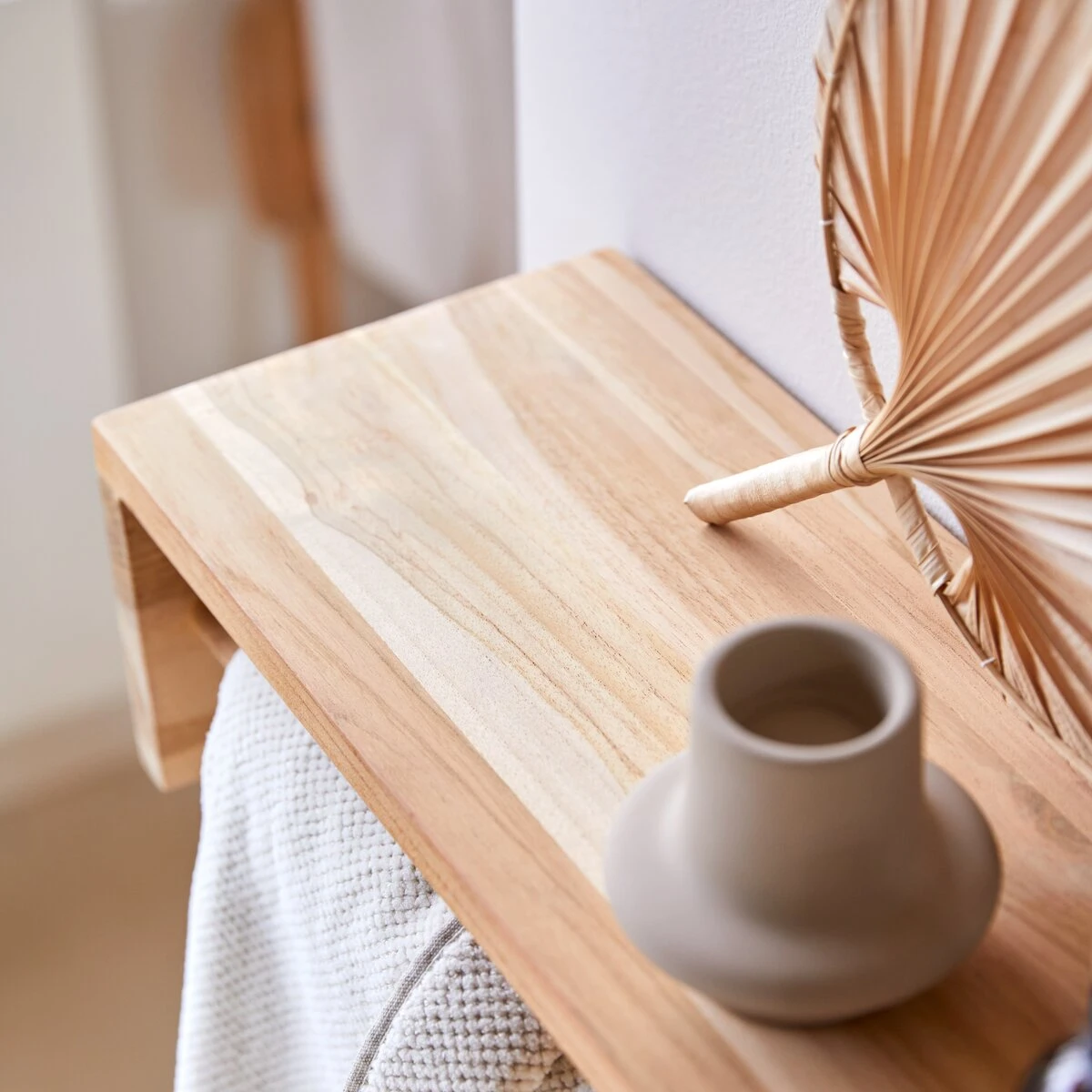 Ugo - Porte Serviette Mural En Teck Massif 60 Cm 5 Ugo - Porte Serviette Mural En Teck Massif 60 Cm – Image 3