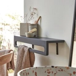 Clea - Porte Serviette Mural En Terrazzo Black -Magasin De Meubles 1200 1200 porte serviette mural en terrazzo noir clea 3