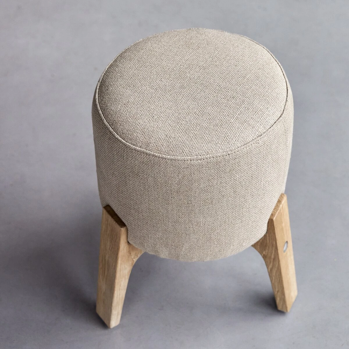 Drum - Pouf Linen En Chêne Massif 4 Drum - Pouf Linen En Chêne Massif – Image 2