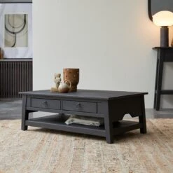 Thaki Black - Table Basse En Pin Massif -Magasin De Meubles 1200 1200 table basse en pin thaki black 3