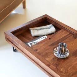 Bonnie - Table Basse Rangement En Palissandre Massif -Magasin De Meubles 1200 1200 table basse rangement en palissandre massif bonnie 4