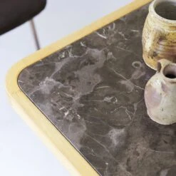 Café Crème - Table En Chêne Massif Et Marbre -Magasin De Meubles 1200 1200 table cafe creme en chene massif et marbre 7