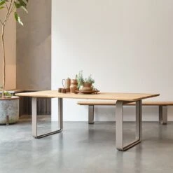 Harper - Table En Teck Massif Et Aluminium 6/8 Pers. -Magasin De Meubles 1200 1200 table en teck massif et aluminium harper 6 8 pers 3