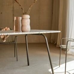 Elio - Table Rectangulaire En Terrazzo Premium Et Métal Brown 4-6 Pers. -Magasin De Meubles 1200 1200 table rectangulaire en terrazzo premium et metal elio brown 4 6 pers 4