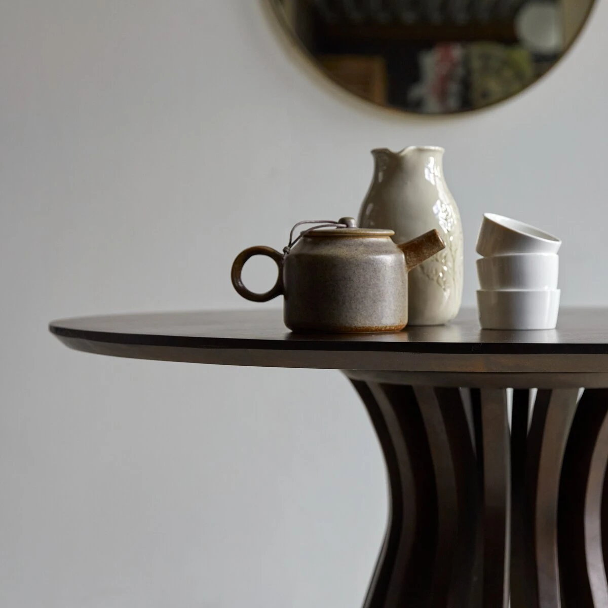 Greco - Table Ronde En Manguier Massif Et Métal 5 Pers 4 Greco - Table Ronde En Manguier Massif Et Métal 5 Pers – Image 2