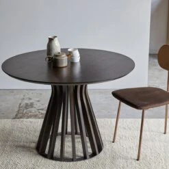 Greco - Table Ronde En Manguier Massif Et Métal 5 Pers 13 Greco - Table Ronde En Manguier Massif Et Métal 5 Pers -Magasin De Meubles 1200 1200 table ronde en manguier massif et metal 5 pers greco 3