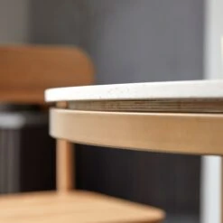 Isaure - Table Ronde En Métal Et Terrazzo 4/6 Pers -Magasin De Meubles 1200 1200 table ronde en metal et terrazzo isaure 4 6 pers 5