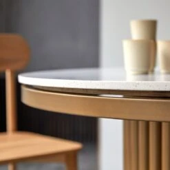 Isaure - Table Ronde En Métal Et Terrazzo 4/6 Pers -Magasin De Meubles 1200 1200 table ronde en metal et terrazzo isaure 4 6 pers 6