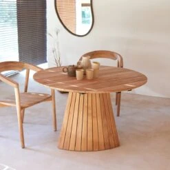 Paloma - Table Ronde En Teck Massif 6 Pers. -Magasin De Meubles 1200 1200 table ronde en teck massif paloma 6 pers 5