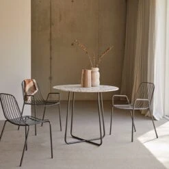 Elio - Table Ronde En Terrazzo Premium Et Métal Brown 4 Pers. 13 Elio - Table Ronde En Terrazzo Premium Et Métal Brown 4 Pers. -Magasin De Meubles 1200 1200 table ronde en terrazzo premium et metal elio brown 4 pers 5