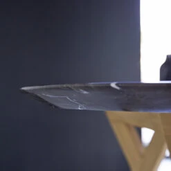 Stoneleaf - Table En Chêne Massif Et Marbre 2/4 Pers. -Magasin De Meubles 1200 1200 table stoneleaf en chene massif et marbre 2 4 pers 3