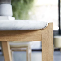 Stoneleaf - Table En Chêne Massif Et Marbre 6/8 Pers. -Magasin De Meubles 1200 1200 table stoneleaf en chene massif et marbre 6 8 pers 4