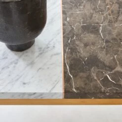 Stonepiet - Table En Chêne Massif Et Marbre 2/4 Pers. -Magasin De Meubles 1200 1200 table stonepiet en chene massif et marbre 2 4 pers 1