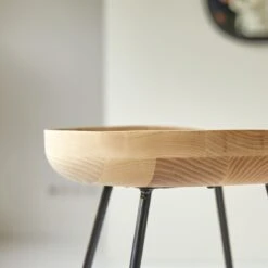 Mari - Tabouret Haut En Frêne Massif Et Métal Black -Magasin De Meubles 1200 1200 tabouret haut en frene massif et metal mari black 3