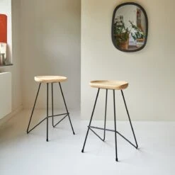 Mari - Tabouret Haut En Frêne Massif Et Métal Black -Magasin De Meubles 1200 1200 tabouret haut en frene massif et metal mari black 5