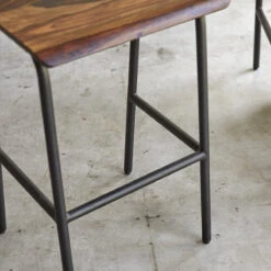 Talia - Tabouret Haut En Palissandre Massif Et Métal -Magasin De Meubles 1200 1200 tabouret haut en palissandre massif et metal talia 4