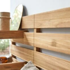 Urbain - Tête De Lit Avec étagères En Teck Massif 270 Cm -Magasin De Meubles 1200 1200 tete de lit avec etageres en teck massif 270 cm urbain 5