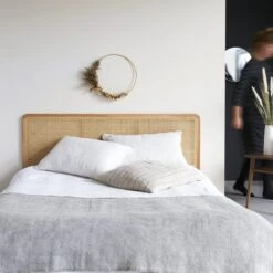 AdĂšle - TĂȘte De Lit En Rotin CannĂ©e 160 Cm