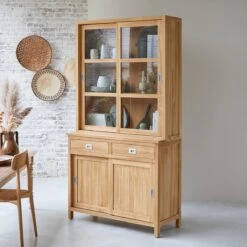 Coffee Tek - Vaisselier En Teck Massif 120 Cm -Magasin De Meubles 1200 1200 vaisselier en teck massif coffee tek 120 cm 3