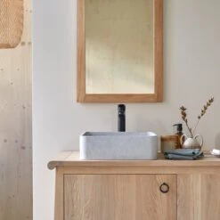 Thaïs - Vasque Carrée Béton Grey -Magasin De Meubles 1200 1200 vasque carree en beton grey thais 4