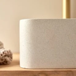 Thaïs - Vasque Carrée En Terrazzo Cream -Magasin De Meubles 1200 1200 vasque carree en terrazzo cream thais 4