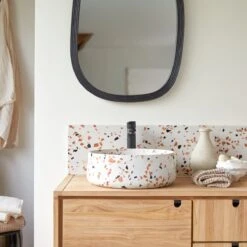 Milos - Vasque Ronde En Terrazzo Premium Brown -Magasin De Meubles 1200 1200 vasque en terrazzo premium brown milos 4