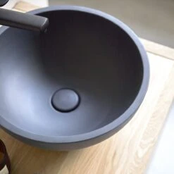Micha - Vasque Ronde En Terrazzo Black 11 Micha - Vasque Ronde En Terrazzo Black -Magasin De Meubles 1200 1200 vasque ronde en terrazzo black micha 3