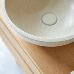 Micha - Vasque Ronde En Terrazzo Cream -Magasin De Meubles 1200 1200 vasque ronde en terrazzo cream micha 2