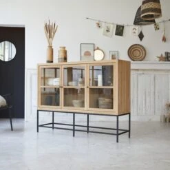 Babeth - Vitrine Basse En Teck Massif -Magasin De Meubles 1200 1200 vitrine basse en teck massif babeth 3