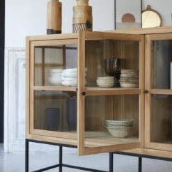 Babeth - Vitrine Basse En Teck Massif -Magasin De Meubles 1200 1200 vitrine basse en teck massif babeth 4