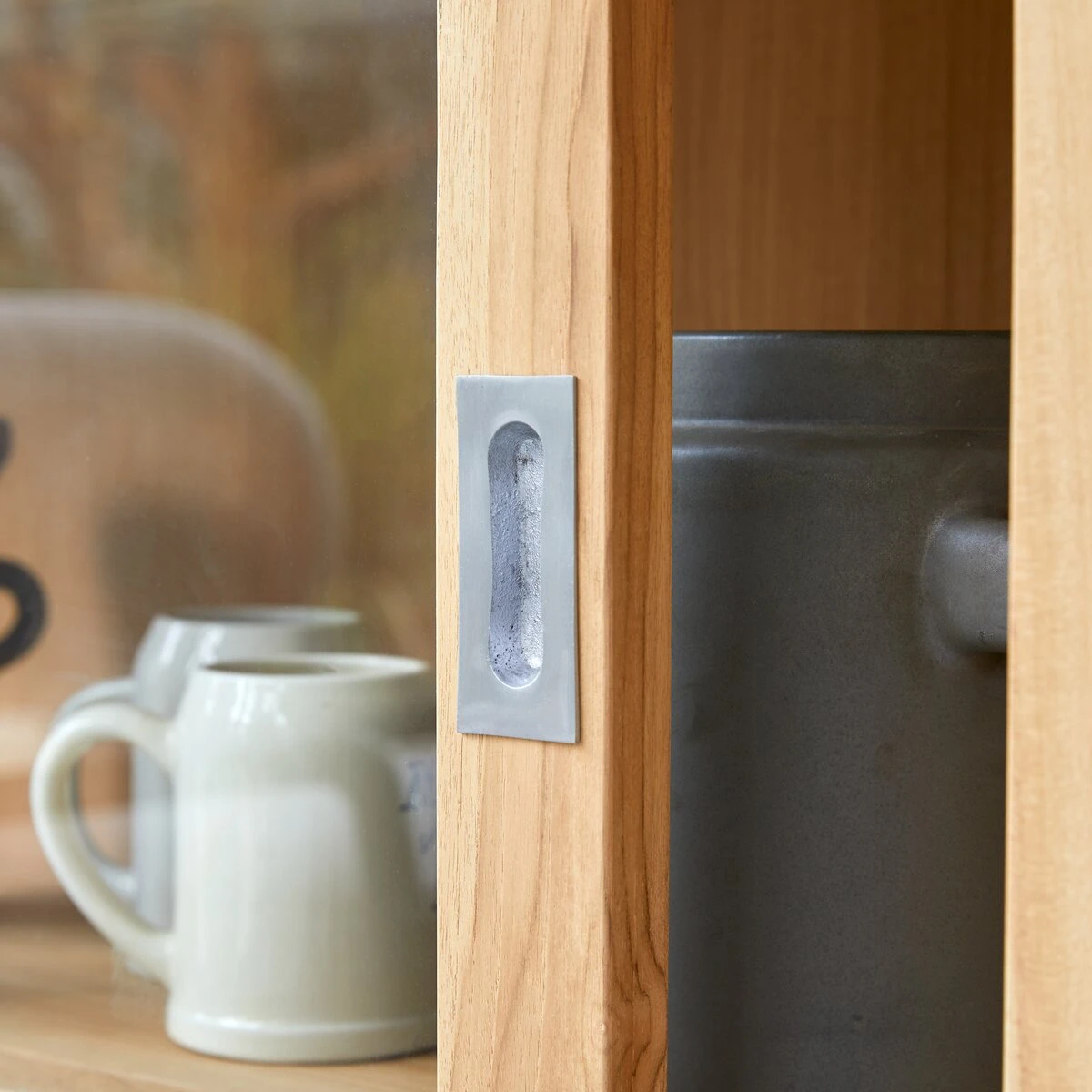 Coffee Tek - Vitrine En Teck Massif 120 Cm 7 Coffee Tek - Vitrine En Teck Massif 120 Cm – Image 5